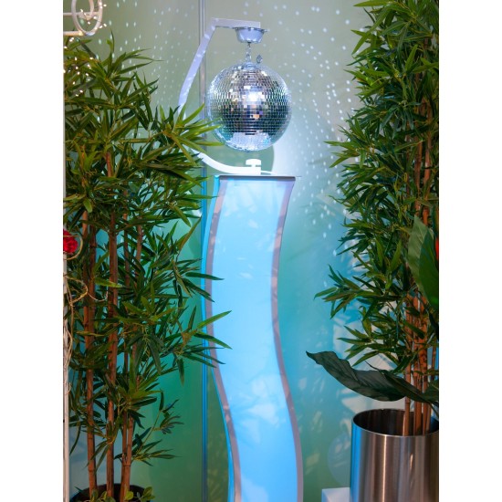 Supporto per Treppiede Eurolite con Motore Integrato per Sfere a Specchio fino a 50 cm, Bianco