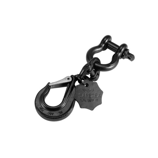 SAFETEX Gancio di Carico Universale Nero 22cm, WLL 2000kg, Ideale per Pareti LED