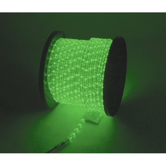 EUROLITE Rubberlight RL1-230V: Tubo Flessibile Verde da 44m per Illuminazione Decorativa