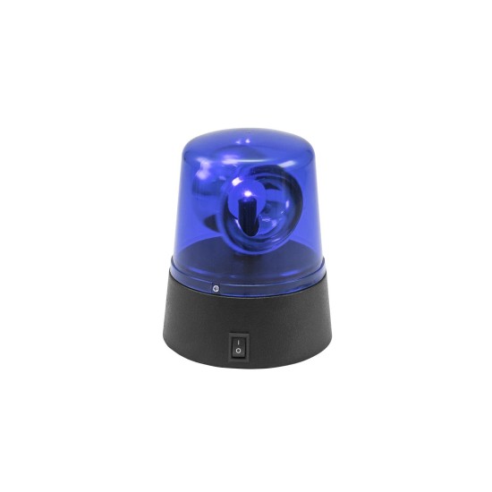 Mini Luce di Polizia LED Blu EUROLITE - USB/Batteria, Proiettore a 360°