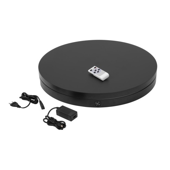 EUROPALMS Piatto Girevole Nero 60 cm con Capacità 150 kg – Supporto Rotante per Eventi e Allestimenti