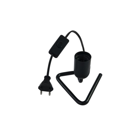 Portalampada Design Nero EUROLITE Triangle Base E-27 per Illuminazione Scenografica