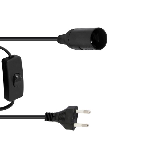 Portalampada E27 con Cavo Alimentazione e Interruttore - EUROLITE