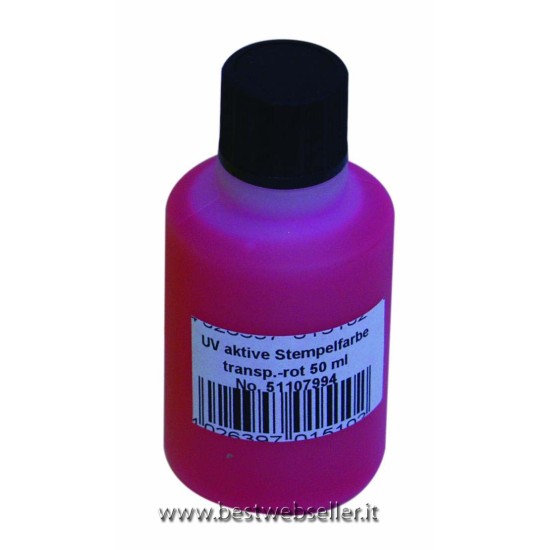 Inchiostro Reagente Agli UV, transp. rosso, 50ml Inchiostro Reagente Agli UV, transp. rosso, 50ml