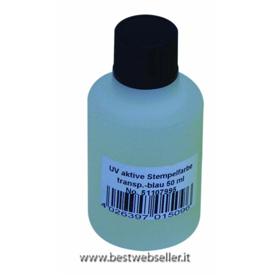 Inchiostro Reagente Agli UV, transp. blu, 50ml Inchiostro Reagente Agli UV, transp. blu, 50ml