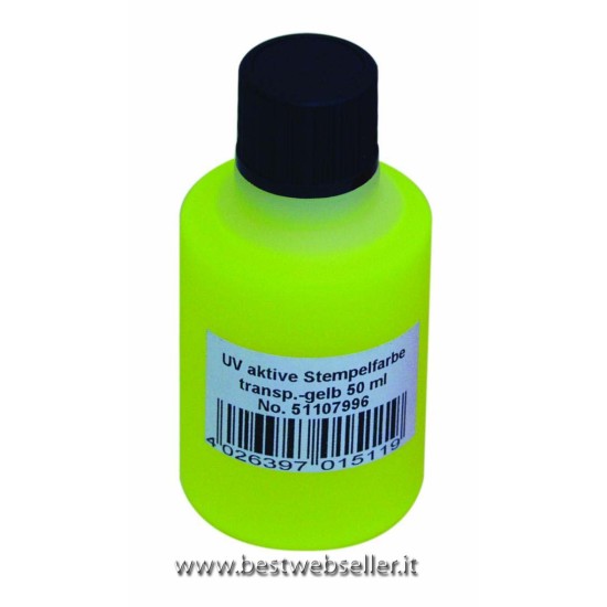 Inchiostro Reagente Agli UV, transp. Giallo, 50ml