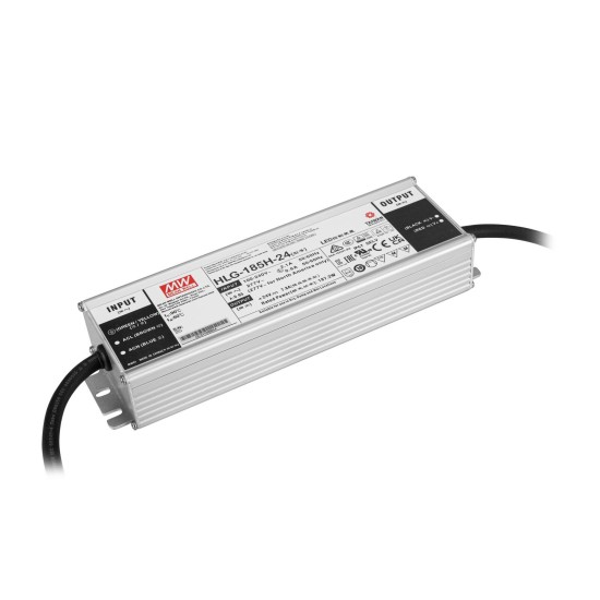 Alimentatore LED MEANWELL 187W 24V IP67 HLG-185H-24 per Illuminazione a LED