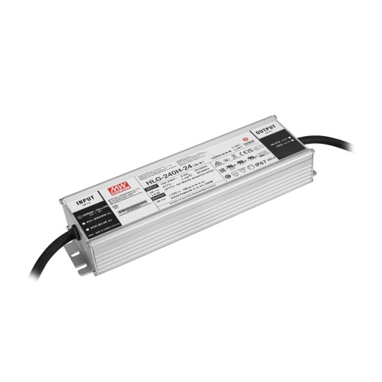 MEANWELL Alimentatore LED 240W IP67 24V HLG-240H-24 per Illuminazione Esterna