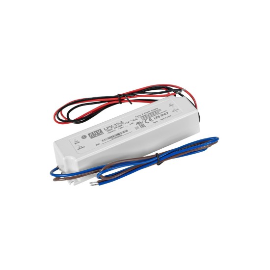 Alimentatore IP67 MEANWELL 30W 5V per Illuminazione Esterna - Modello LPV-35-5
