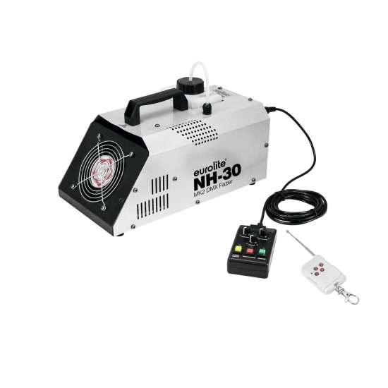EUROLITE NH-30 MK2 Macchina del Fumo DMX 720W con Timer, Radiocomando e Serbatoio LED