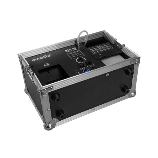 EUROLITE NH-20 Macchina del fumo compatta DMX da tour in flightcase – Effetto nebbia e luce per palco, DJ e club