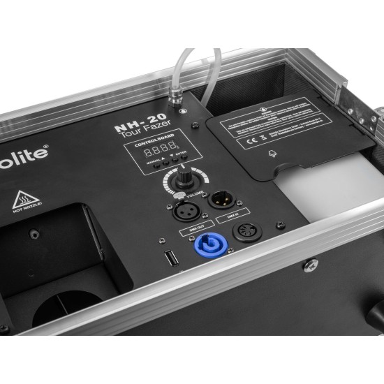 EUROLITE NH-20 Macchina del fumo compatta DMX da tour in flightcase – Effetto nebbia e luce per palco, DJ e club