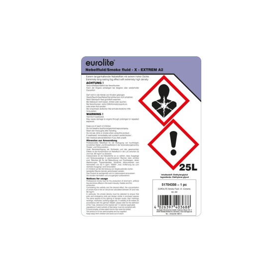 EUROLITE Fluido Nebbia Estremamente Denso 25L - Effetto Duraturo e Sicuro