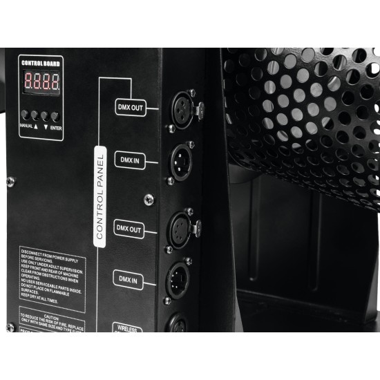 Cannone Macchina lancia Coriandoli DMX Eurolite LED Confetti Storm con Illuminazione RGBA e Radiocomando