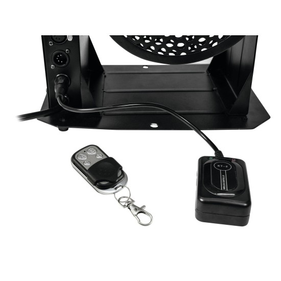 Cannone Macchina lancia Coriandoli DMX Eurolite LED Confetti Storm con Illuminazione RGBA e Radiocomando