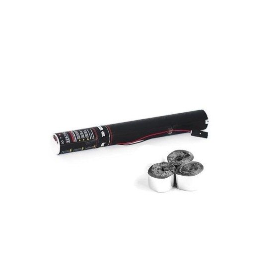 Cannone Elettrico Stelle Filanti 50 cm Argento - Effetto per Eventi e Palchi