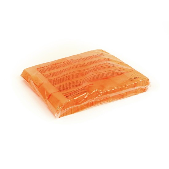 Coriandoli Rettangolari Slowfall UV 55x18mm Arancione Fluo - TCM FX 1 kg