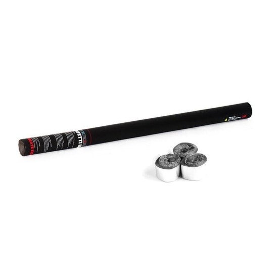 Cannone Manuale Stelle Filanti 80 cm Argento per Eventi, TCM FX