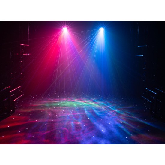 EUROLITE PolarStar RGB Laser con Effetto Stelle Colorate e Aurora Boreale LED