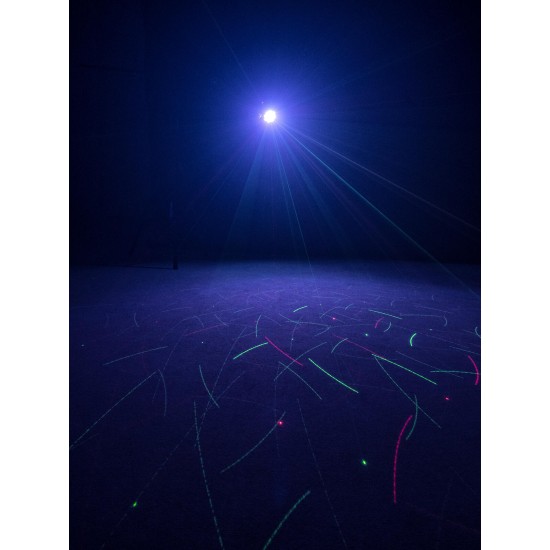 EUROLITE LED Mini FE-4 Hybrid Laserflower: Effetto Luce per Feste con Laser e LED