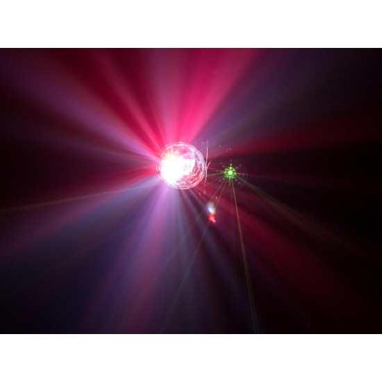 EUROLITE LED Mini FE-4 Hybrid Laserflower: Effetto Luce per Feste con Laser e LED