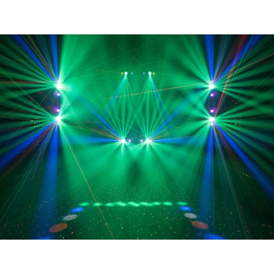 Proiettore LED EUROLITE Multi FX Laser Bar con Effetti DMX e Stroboscopio