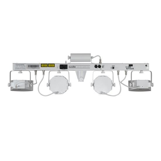 EUROLITE LED KLS Laser Bar FX Set Bianco con Effetti Luce DMX e Proiettore LED