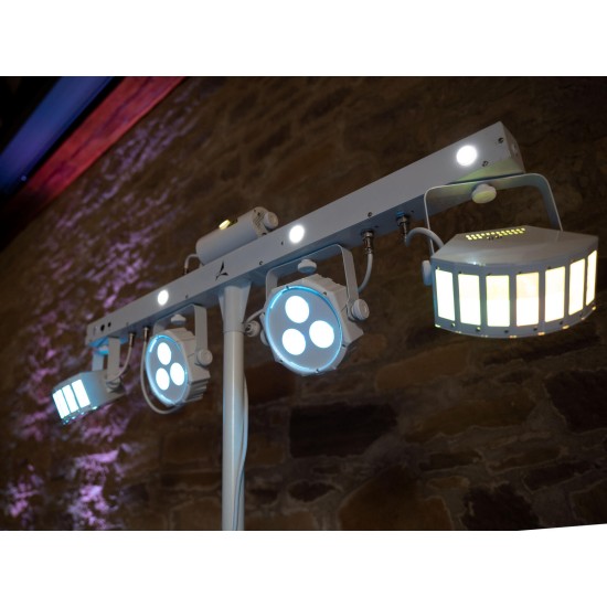 EUROLITE LED KLS Laser Bar FX Set Bianco con Effetti Luce DMX e Proiettore LED