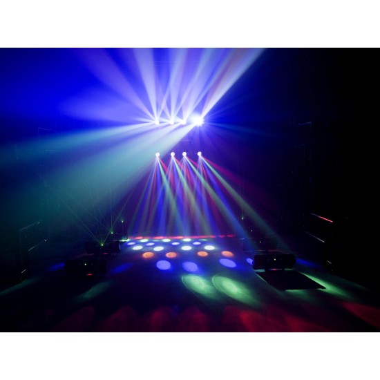 EUROLITE LED Compact Multi FX Laser Bar - Effetto Luce 4in1 DMX per Eventi Professionali