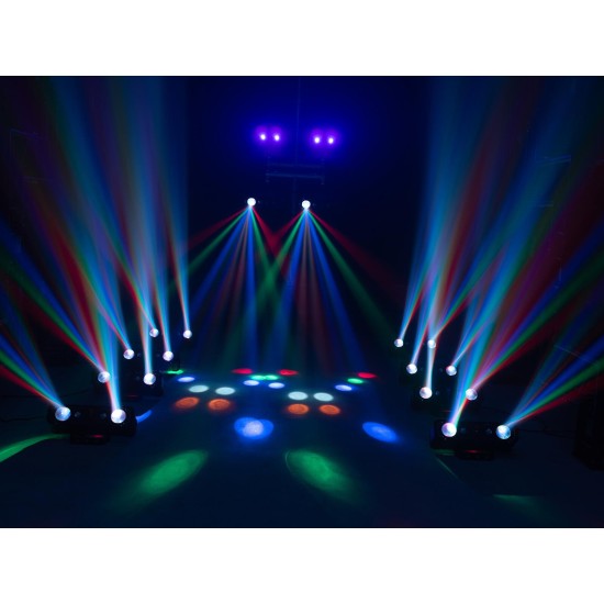 EUROLITE LED Compact Multi FX Laser Bar - Effetto Luce 4in1 DMX per Eventi Professionali