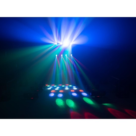 EUROLITE LED Compact Multi FX Laser Bar - Effetto Luce 4in1 DMX per Eventi Professionali