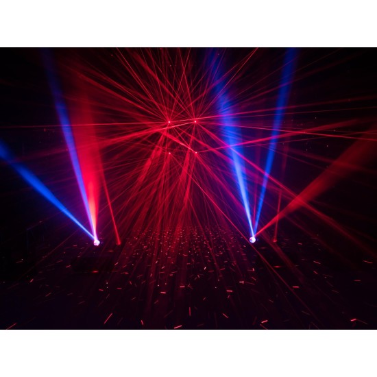 EUROLITE LED Compact Multi FX Laser Bar - Effetto Luce 4in1 DMX per Eventi Professionali
