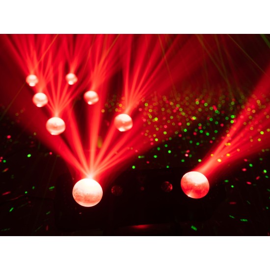 EUROLITE LED Compact Multi FX Laser Bar - Effetto Luce 4in1 DMX per Eventi Professionali