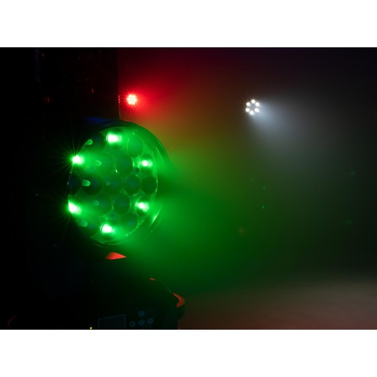 EUROLITE LED TMH-X4 Testa Mobile Wash Zoom RGBW 19x15W per Effetti Luce Professionali