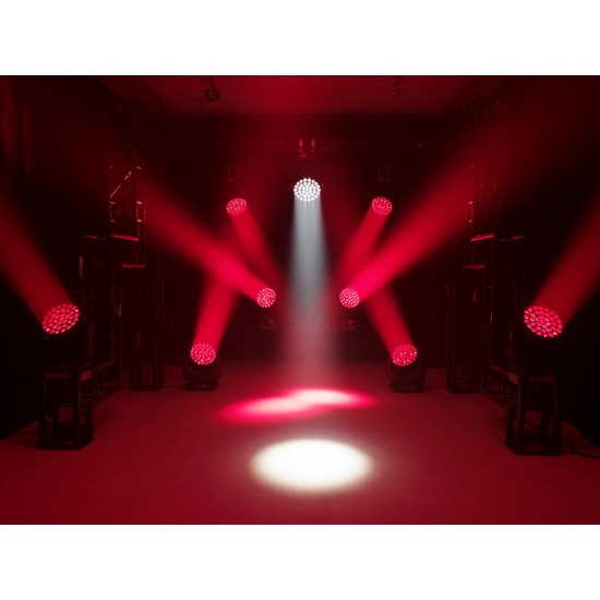 EUROLITE LED TMH-W555: Testa Mobile Wash Zoom RGBW con 37 LED per Effetti Scenografici