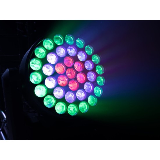 EUROLITE LED TMH-W555: Testa Mobile Wash Zoom RGBW con 37 LED per Effetti Scenografici