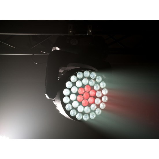 EUROLITE LED TMH-W555: Testa Mobile Wash Zoom RGBW con 37 LED per Effetti Scenografici