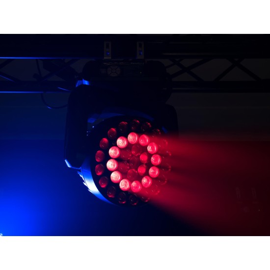 EUROLITE LED TMH-W555: Testa Mobile Wash Zoom RGBW con 37 LED per Effetti Scenografici