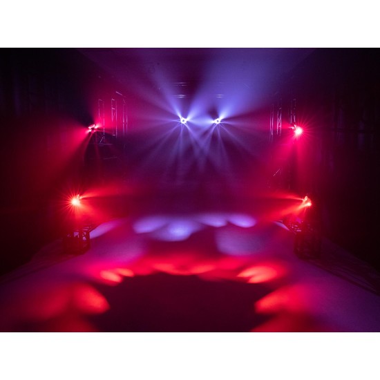 EUROLITE LED TMH-H240: Testa Mobile 3in1 Beam/Wash/Flower con Effetto Luce DMX