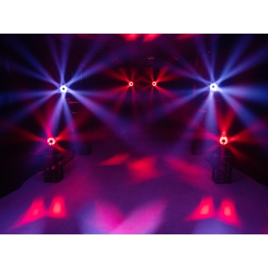 EUROLITE LED TMH-H240: Testa Mobile 3in1 Beam/Wash/Flower con Effetto Luce DMX