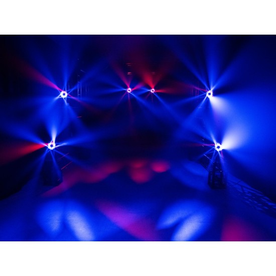 EUROLITE LED TMH-H240: Testa Mobile 3in1 Beam/Wash/Flower con Effetto Luce DMX