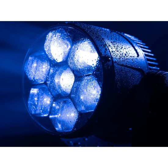 EUROLITE LED IP TMH-H420 Testa Mobile Weatherproof con Effetto Beam/Wash/Flower, 7x60W RGBW LED