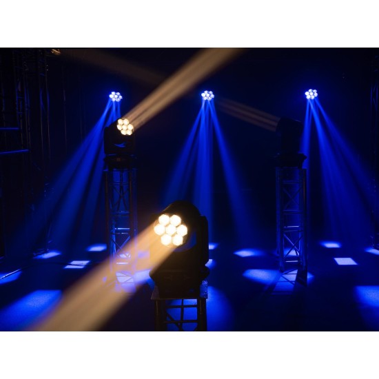 EUROLITE LED IP TMH-H420 Testa Mobile Weatherproof con Effetto Beam/Wash/Flower, 7x60W RGBW LED