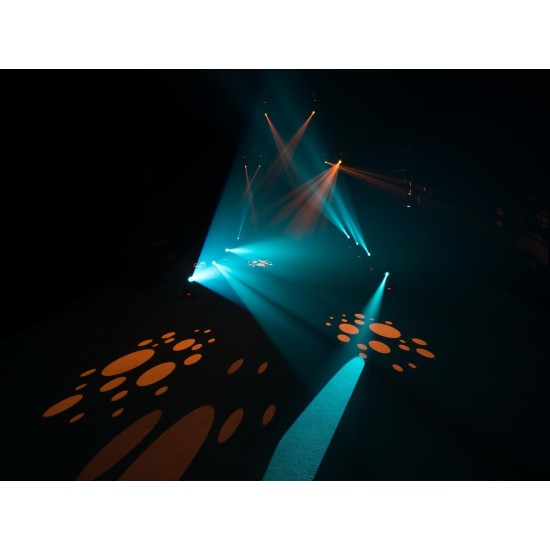 EUROLITE LED TMH-S30: Faro a Testa Mobile Professionale con 30W LED e Gobo Rotanti