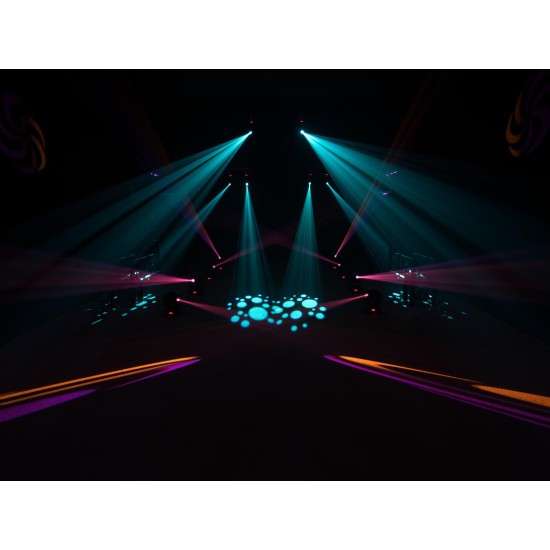 EUROLITE LED TMH-S30: Faro a Testa Mobile Professionale con 30W LED e Gobo Rotanti