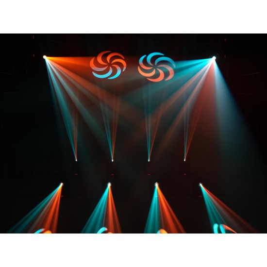 EUROLITE Spot a Testa Mobile LED TMH-S60 Bianco - Illuminazione Professionale DMX con Gobo e Ruota Colori