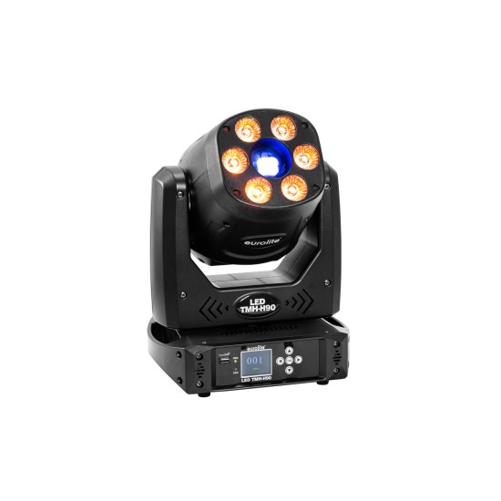 EUROLITE LED TMH-H90: Proiettore LED Spot/Wash ibrido COB per Illuminazione Scenografica