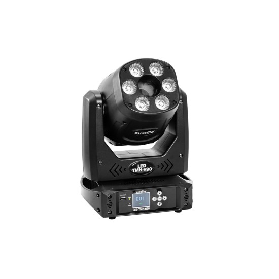 EUROLITE LED TMH-H90: Proiettore LED Spot/Wash ibrido COB per Illuminazione Scenografica