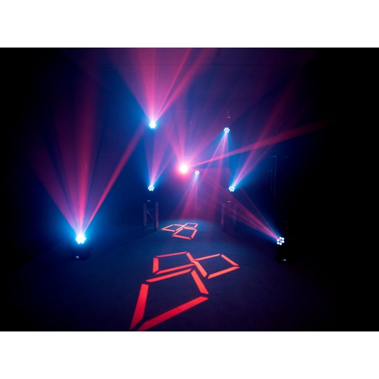 EUROLITE LED TMH-H90: Proiettore LED Spot/Wash ibrido COB per Illuminazione Scenografica