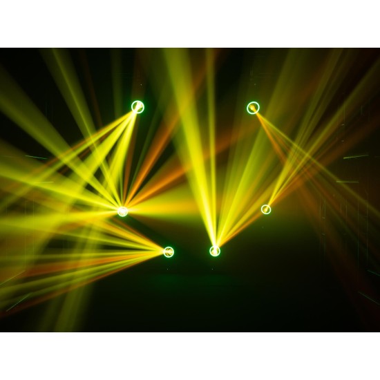 EUROLITE LED TMH-B120 Hypno Moving Head Beam con Anello Hypno e Ruota Gobo